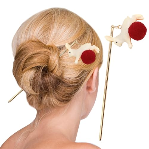 Proypiax Haarstöcke für Brötchen, Metallhaarspannstäbchen,Legierungshaarzubehör mit Anhänger - Dekorative Brötchenhalter, 5,7 Zoll elegantes Haarnadel für Frauen Mädchen von Proypiax