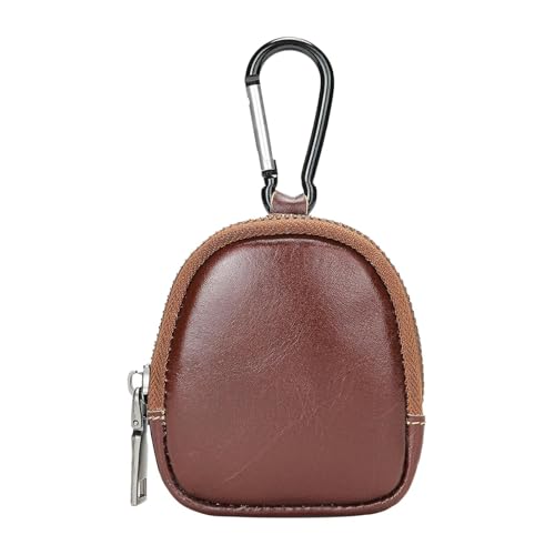 Proypiax Leder-Münzbeutel, Leder-Geldbörse - Geldbörse mit Reißverschluss,Kleine Geldbörse mit Reißverschluss, tragbares Münzfach, Kleingeldhalter für Männer und Frauen von Proypiax