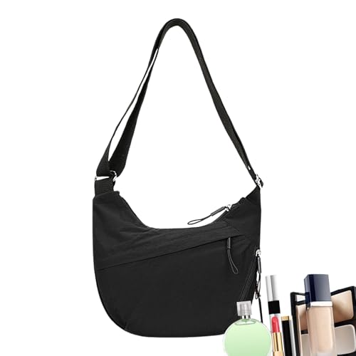 Proypiax Leichte Damen-Umhängetasche, Sling Dumpling Bag,Nylon-Schultertasche, verstellbare Umhängetasche | Kleine Damen-Hobo-Tasche mit mehreren Taschen, halbmondförmig, für Mädchen von Proypiax