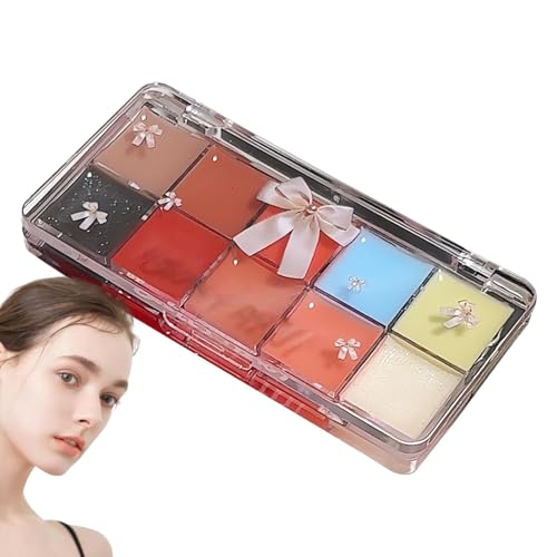 Proypiax Lippenpaletten-Make-up, Lippenpaletten-Set - 10 Farben wässriges Lippen-Make-up | -getönter Lipgloss, feuchtigkeitsspendendes Lippenstift-Make-up-Set, langlebig für Damen und Herren von Proypiax
