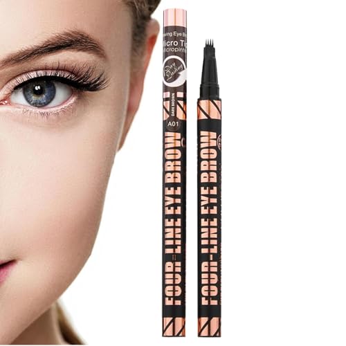 Proypiax Liquid Eyebrow Stift, Brauenstift | Wasserdichte Brauenstift mit 4 Tipp,Tragbare Make -up -Vorräte, lang anhaltendes Malvorlagenwerkzeug für Männer, Frauen von Proypiax