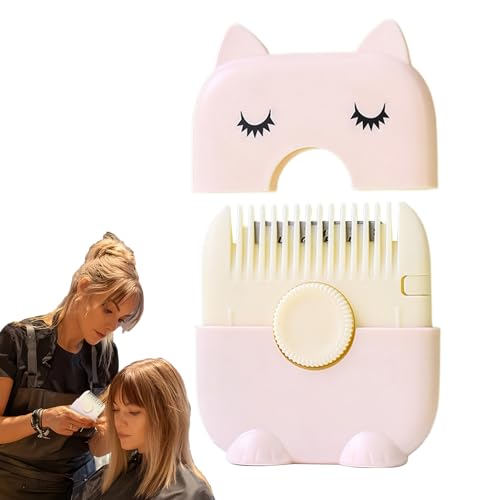 Proypiax Rasierkamm Für Haarschnitt Damen | Tragbarer Haarschneidekamm - 2in1 Fransen Schneidewerkzeug Mit Spliss Entferner Für Kinder Und Erwachsene Zu Hause Und Unterwegs von Proypiax