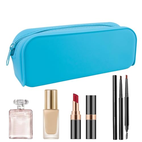 Proypiax Silikon -Make -up -Tasche, Silikonstiftbeutel - Weich ästhetischer Aufbewahrungsstiftkoffer | Multifunktional Silikonkosmetikbeutel für Schreibwaren, Radiergummis, Bürsten, Werkzeuge von Proypiax
