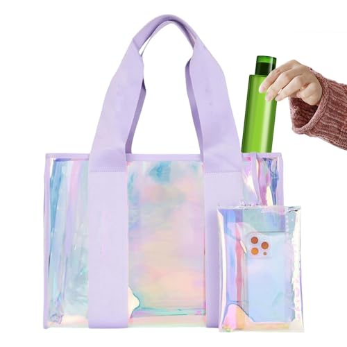 Proypiax Strandtaschen | Schillernde Wasserdichte Strandtragetasche | Großes Fassungsvermögen Outdoor Schulterhandtasche Für Einkaufen Arbeit Konzert Und Fitness von Proypiax