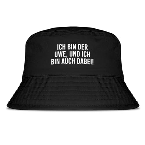 Prozente Momente Ich Bin der Uwe und ich Bin auch dabei - Fischerhut | Anglerhut | Sonnenhut | Sommer | Party | Malle | personalisiert | OneSize | Malle | Urlaub | Schwarz von Prozente Momente