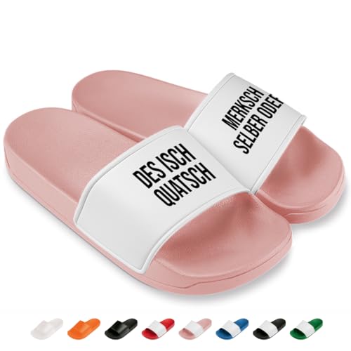 Prozente Momente Merksch selber oder? - Lustige Badelatschen für Herren & Damen – Bequeme Schlappen & Hausschuhe für Strand, Pool und Dein Malle-Outfit | Rosa Gr. 37 Prozente Momente Merksch selber oder? - Lustige Badelatschen für Herren & Damen – Bequeme Schlappen & Hausschuhe für Strand, Pool und Dein Malle-Outfit | Rosa Gr. 37 von Prozente Momente