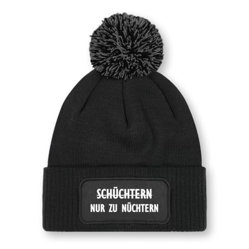 Prozente Momente Nur zu nüchtern – Beanie mit Bommel | Strickmütze | Wollmütze | Beanie mit Druck | lustige Sprüche | Apres-Ski | Winter | Schwarz Prozente Momente Nur zu nüchtern – Beanie mit Bommel | Strickmütze | Wollmütze | Beanie mit Druck | lustige Sprüche | Apres-Ski | Winter | Schwarz von Prozente Momente