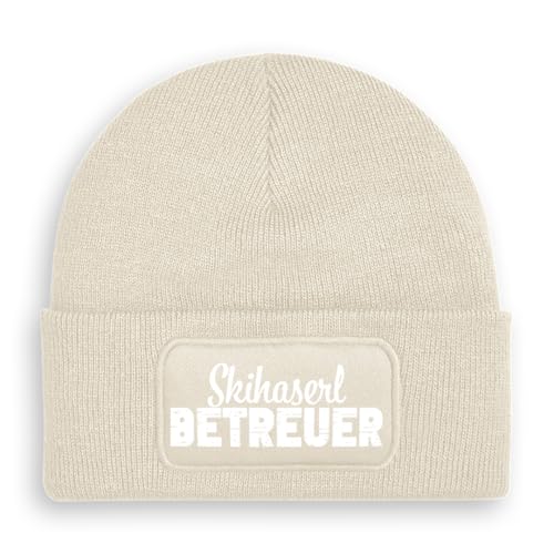 Prozente Momente Skihaserl Betreuer - Beanie | Strickmütze | Wollmütze | Beanie mit Druck | lustige Sprüche | Apres-Ski | Winter | Beige Prozente Momente Skihaserl Betreuer - Beanie | Strickmütze | Wollmütze | Beanie mit Druck | lustige Sprüche | Apres-Ski | Winter | Beige von Prozente Momente