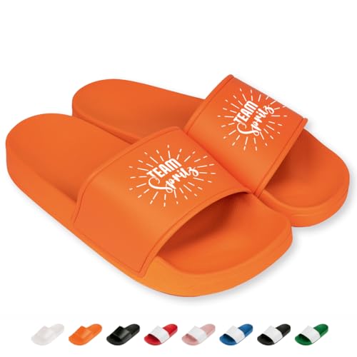 Prozente Momente Team Spritz - Lustige Badelatschen für Herren & Damen – Bequeme Schlappen & Hausschuhe für Strand, Pool und Dein Malle-Outfit | Orange Gr. 41 Prozente Momente Team Spritz - Lustige Badelatschen für Herren & Damen – Bequeme Schlappen & Hausschuhe für Strand, Pool und Dein Malle-Outfit | Orange Gr. 41 von Prozente Momente