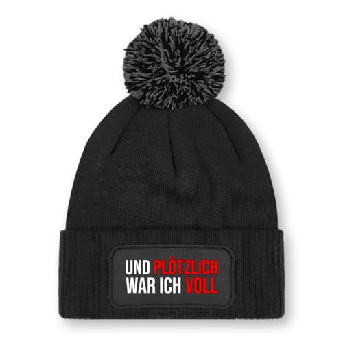 Prozente Momente Und plötzlich war ich voll – Beanie mit Bommel | Strickmütze | Wollmütze | Beanie mit Druck | lustige Sprüche | Apres-Ski | Winter | Schwarz Prozente Momente Und plötzlich war ich voll – Beanie mit Bommel | Strickmütze | Wollmütze | Beanie mit Druck | lustige Sprüche | Apres-Ski | Winter | Schwarz von Prozente Momente