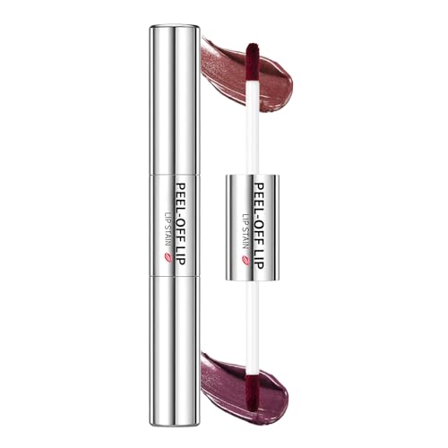 Prreal Double-Ended Peel Off Lip Stain,Double-Side Peel Off Lip Liner Tattoo Matte Finish,Waterproof Long-Lasting Lip Gloss Natural Highly Pigmented,01 von Prreal