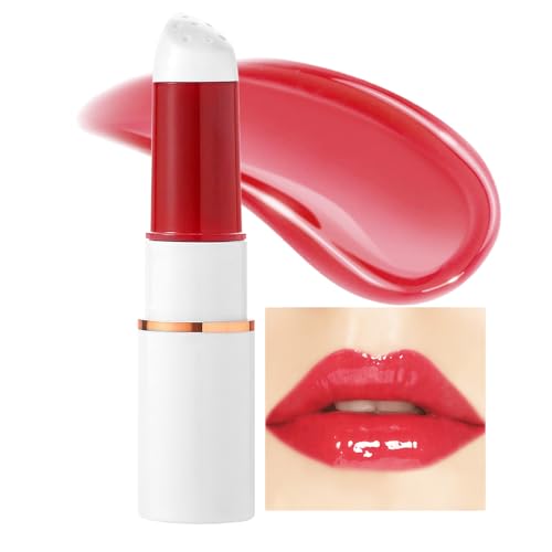 Prreal Glitter Lip Gloss, Shine Diamond Liquid Lipstick, Pearl Shine Lip Plumper Gloss, Non-Sticky Long Lasting Lip Glaze Lip Tinted Stain, Hydrating Lips Makeup, 01 Cherry Red von Prreal