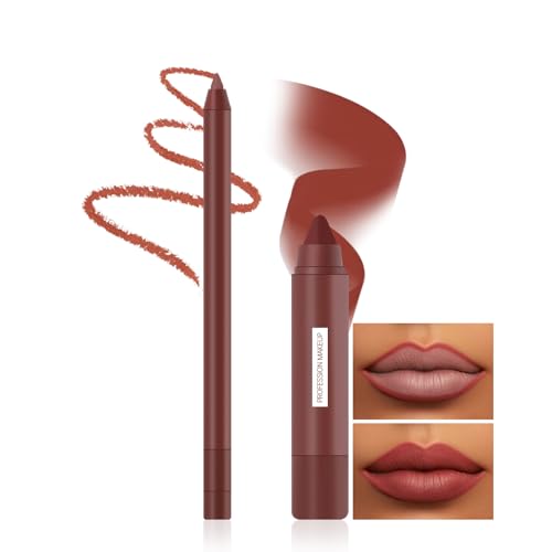 Prreal Lip Liner Pencil and Crayon Lipstick Set, 2 in 1 Matte Lip Liner and Lipstick Combo, Waterproof, Long-lasting, High Pigmented Lip Makeup Kits for Women (02 Nude Pink) von Prreal