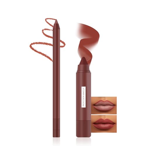 Prreal Lip Liner Pencil and Crayon Lipstick Set, 2 in 1 Matte Lip Liner and Lipstick Combo, Waterproof, Long-lasting, High Pigmented Lip Makeup Kits for Women (02 Nude Pink) von Prreal