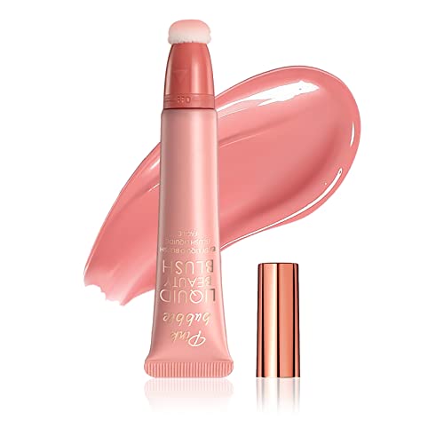 Prreal Liquid Blush Makeup Wand, Matte Blush Cream Liquid Blush for Lips and Cheeks, Face Blush Beauty Stick with Soft Cushion Applicator, Long-wearing Easily Blendable Blush Liquid for Women,01 von Prreal