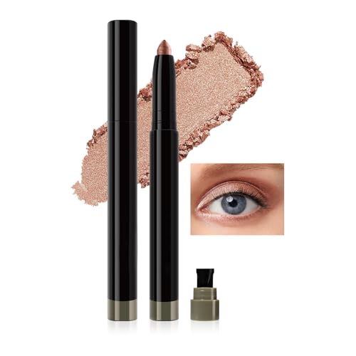 Prreal Pearl Eyeshadow Stick with Sharpener, Multifunctional Eye Pencil, Shimmer Eyeliner Pencil, Brightener Highlighter Pencil, Glitter Eyeshadow for Christmas New Year Party #03 von Prreal