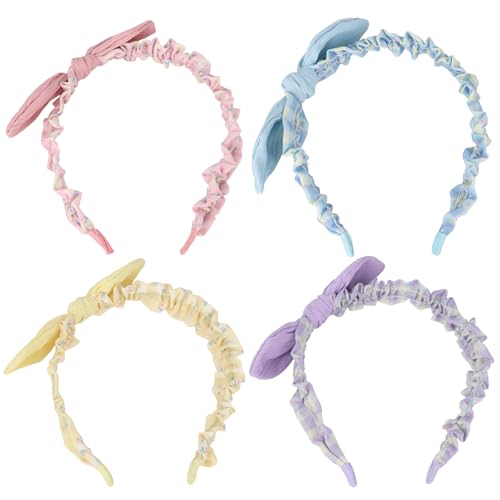 Pruadeor 4 Stück Schleife Haarreifen Damen Knoten Haarband für Mädchen Haar-Accessoires von Pruadeor