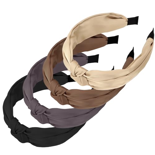 Pruadeor 4 Stück Breit Haarreifen Damen Modisch Knoten Haarband für Frauen Haar-Accessoires Pruadeor 4 Stück Breit Haarreifen Damen Modisch Knoten Haarband für Frauen Haar-Accessoires von Pruadeor