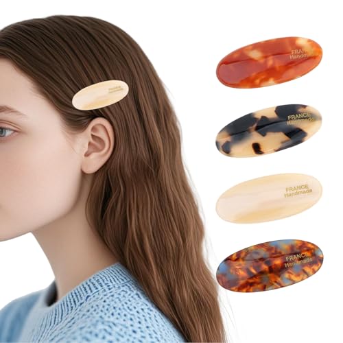 PRUADEOR 4 Stück Haarklammern Haarspangen Damen Französische Handmade Haarspangen Set Oval Haarklammer Haarspange für Frauen PRUADEOR 4 Stück Haarklammern Haarspangen Damen Französische Handmade Haarspangen Set Oval Haarklammer Haarspange für Frauen von Pruadeor
