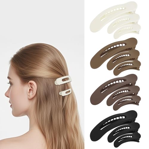 PRUADEOR 4 Stück flache Haarklammern für Damen, starker Halt Haarspangen Damen, große haarklammer groß für dünnes und dickes Haar, praktisches Design PRUADEOR 4 Stück flache Haarklammern für Damen, starker Halt Haarspangen Damen, große haarklammer groß für dünnes und dickes Haar, praktisches Design von Pruadeor
