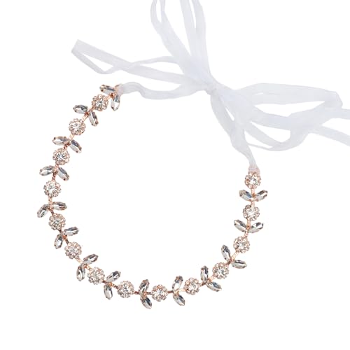Pruadeor Braut Haarschmuck & Haarschmuck Kommunion Mädchen - Strass-Kranz mit Seide, Für Hochzeit & Kommunion von Pruadeor