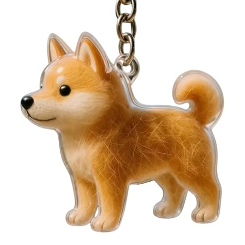 Pruojhw Hundehaar Schlüsselanhänger - Hundeform Haarsammler Behälter Anhänger Behälter Charm Aufbewahrung Für Mädchen Männer Frauen Fans Handtasche Tasche von Pruojhw