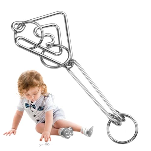 Pruojhw Metall-Puzzle-Set | 8-teiliges IQ-Test-Entwirrungsspiel, Iron V Unlock Interlock Game – Tragbares Eisen-Entriegelungsspiel, Lernspielzeug Puzzles von Pruojhw