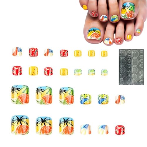 Pruojhw Nagelset zum Aufkleben | Dekorative Nägel wiederverwendbar Sommer | Beauty-Zubehör für Frauen Mädchen Freunde Freizeit Anfänger von Pruojhw