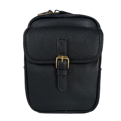 Pruojhw Schultertasche - Diebstahlschutz Schultertasche,Mit integriertem Kartenfach verstellbarer Gurt Vintage Leder Handytasche großes Fassungsvermögen für Outdoor Business von Pruojhw