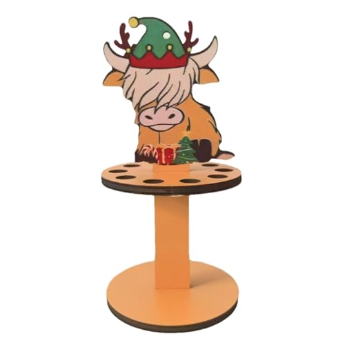 Pruojhw Weihnachtsgeldbörse, Weihnachtsgeldbörse für Bargeld | Highland-Kuh mit 10 Löchern | Weihnachtsornament, Urlaubstischdekoration, Ständer, B, Se référer au descriptif, Siehe Beschreibung von Pruojhw