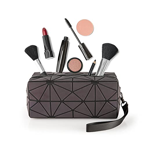 Pryzm Laser-Make-up-Tasche, lichtreflektierendes Material, leuchtet im Dunkeln, Reise-Kosmetiktasche, Geldbörse, leuchtender Kulturbeutel, Organizer (mittelgroß) von Pryzm