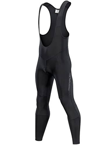 Przewalski Herren Radlerhose, 4D, gepolstert, Fahrrad-Leggings, Trägerhose, Feuchtigkeitstransport, Herren, schwarz, Small von Przewalski