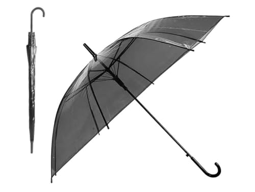 Przydasie Transparenter Regenschirm – Automatik Stockschirm mit 93 cm Durchmesser – Windfest und elegant – Durchsichtiger Hochzeitsschirm für Damen und Herren – Leicht, stabil, stilvoll von Przydasie