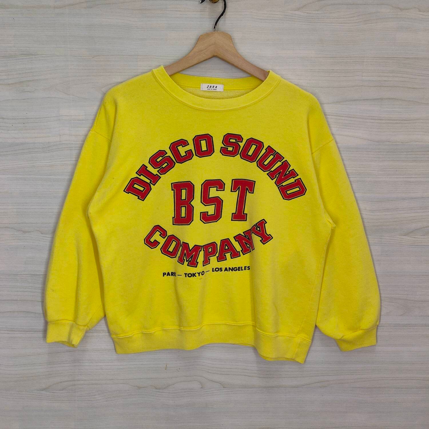 Paris Tokyo Los Angeles Crewneck Sweatshirt Vintage Java Disco Sound Bst Pullover Crop Style Gelb Size M Paris Tokyo Los Angeles Crewneck Sweatshirt Vintage Java Disco Sound Bst Pullover Crop Style Gelb Size M von PsVintageStore