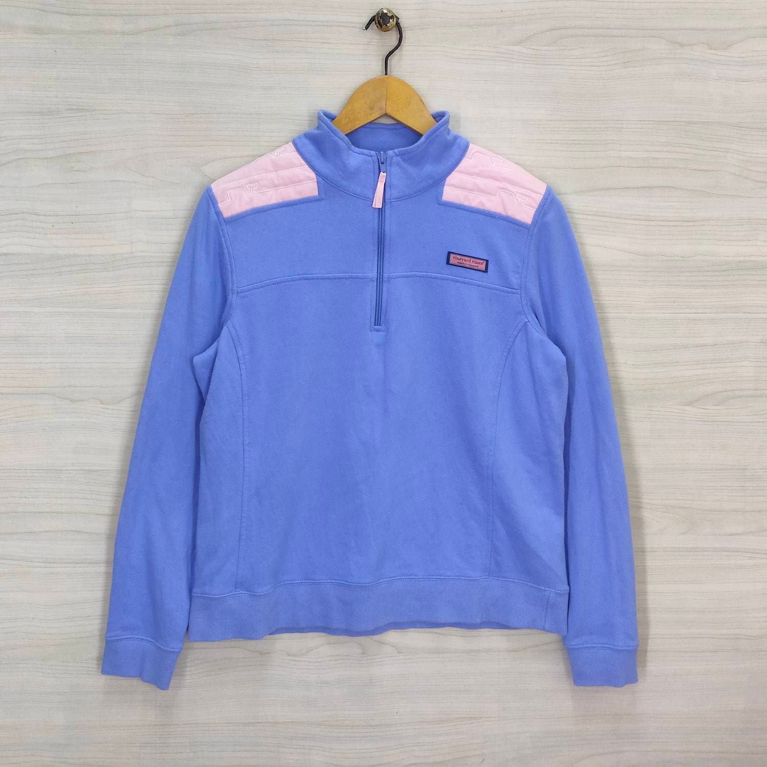 Y2K Vineyard Vines Quarter Zip Sweater Vintage Pullover Blau Damen Größe M von PsVintageStore