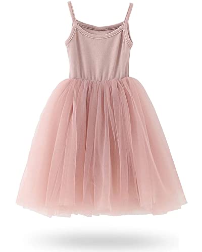 Psafagsa Baby Mädchen Tutu Kleid Kleinkind Infant Ärmelloses Tüll Kleid Partykleid Prinzessin Hochzeit Blumensmädchenkleid Babykleindung Rosa 18-24 Monate von Psafagsa