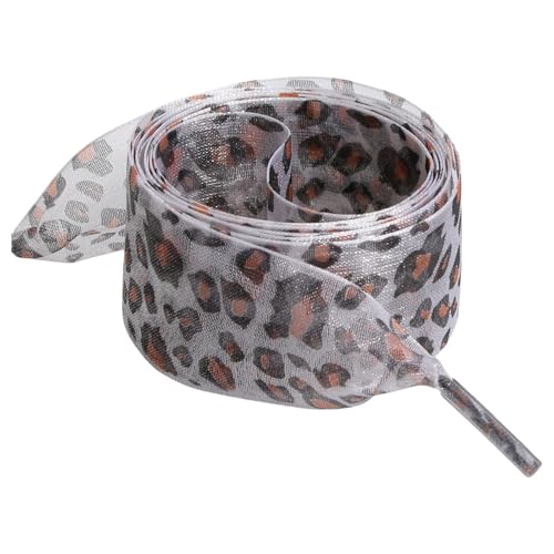 1 Paar Schnürsenkel mit Tierdruck, Seide, Gaze, für Damen, breit, flach, Schnürsenkel, Schnürsenkel für Turnschuhe und Freizeitschuhe, Party-Outfit, Schnürsenkel von Psdndeww