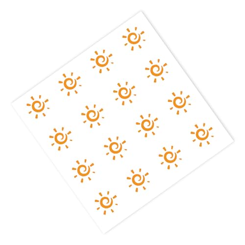 10 Blatt Sonnenpflaster Sonnenschutz Patches Erkennung Aufkleber Sonnenaufkleber Strandschutz Hilfe Erinnerung für Erwachsene Erkennung für Sonnenschutz von Psdndeww
