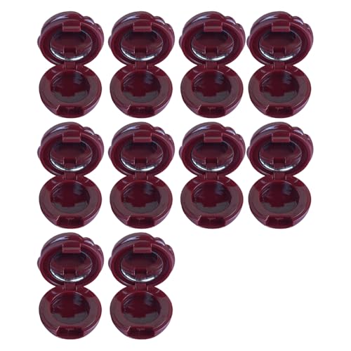 10 Teile Kunststoff Lippenstift Nachfüllbares Behälter Mit Rosenform Und Leckdosendesign Tragbare Kosmetikgläser Für Den Fahrt Compact Lidschatten Lippenstift von Psdndeww