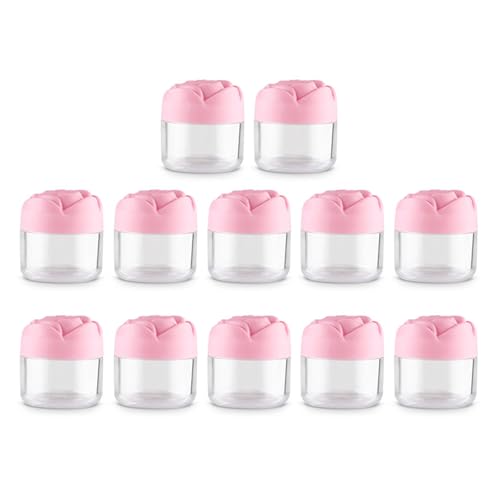 12 PCs Kosmetische Behälter Rosenblütenform Mit Leeren Töpfen Klare Runde Töpfe Mit Deckel Für Lidschatten Ohrringe Creme 12 PCs Kosmetische Behälter Rosenblütenform Mit Leeren Töpfen Klare Runde Töpfe Mit Deckel Für Lidschatten Ohrringe Creme von Psdndeww
