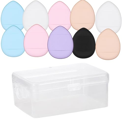 6/10 x Fingerpuderquaste mit Fingerhalter, Fingerspitzen-Make-up-Schwamm-Pad für Creme, Concealer, Lidschatten, Make-up-Werkzeug 6/10 x Fingerpuderquaste mit Fingerhalter, Fingerspitzen-Make-up-Schwamm-Pad für Creme, Concealer, Lidschatten, Make-up-Werkzeug von Psdndeww