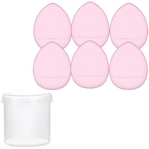 6/10 x Fingerpuderquaste mit Fingerhalter, Fingerspitzen-Make-up-Schwamm-Pad für Creme, Concealer, Lidschatten, Make-up-Werkzeug von Psdndeww