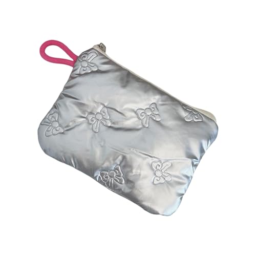 Anspruchsvolle, silberne, gesteppte Aufbewahrungstaschen für Reisen und Partys, passen problemlos in Taschen oder Taschen von Psdndeww