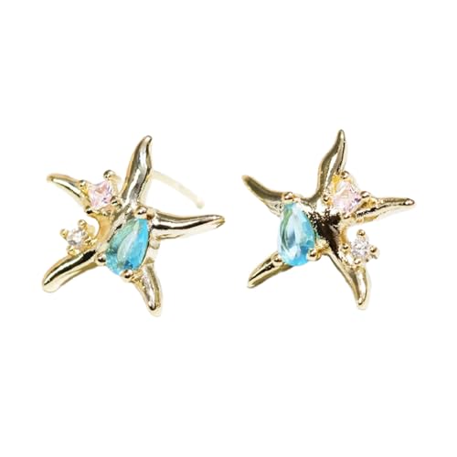 Auffällige Legierung Farbenfrohe Inspirierte Stollen Ohrringe Stylish Ohrring Schmuck Accessoire Für Frauen Und Mädchen Kristall Verschönert von Psdndeww