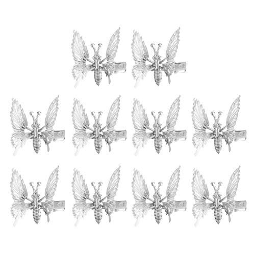 Bewegliche Schmetterlings-Haarnadel Mädchen Metall Haarnadel Super Out Pony Clip Kopfschmuck von Psdndeww