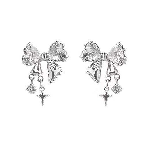 Bowknot Zirkon Ohrringe Mode Piercing Einfache Ohrstolzen Temperament Schmuck Geschenk Für Frauen Mädchen Mode Für Mädchen Durchbohrt von Psdndeww