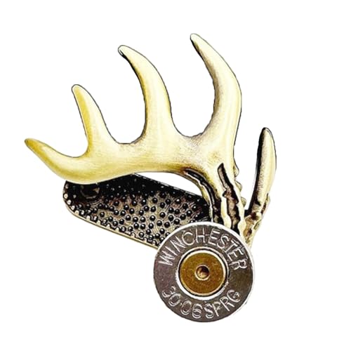 Cap Clip Messing Krempe Clip Hirsch Form Hut Clip Multifunktionales Hutzubehör für Jagdliebhaber von Psdndeww