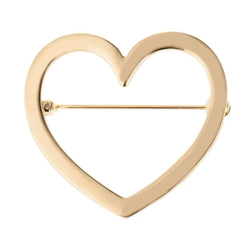 Cardigan aus Legierung mit rundem herzförmigem Clip, Metallbrosche mit Revers, modische Kleidung für Geschäftstreffen von Psdndeww