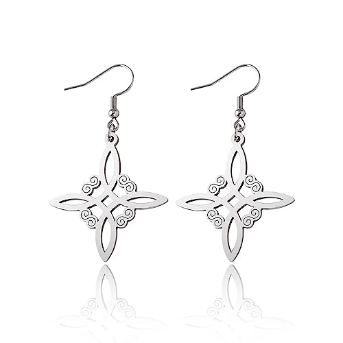 Einfache Legierung Hexenhitzerei Ohrringe Hohl Amulett Hexenknoten Anhänger Ohrring Einzigartiger Charme Dangle Schmuck Baumle Für Frauen Lässig von Psdndeww