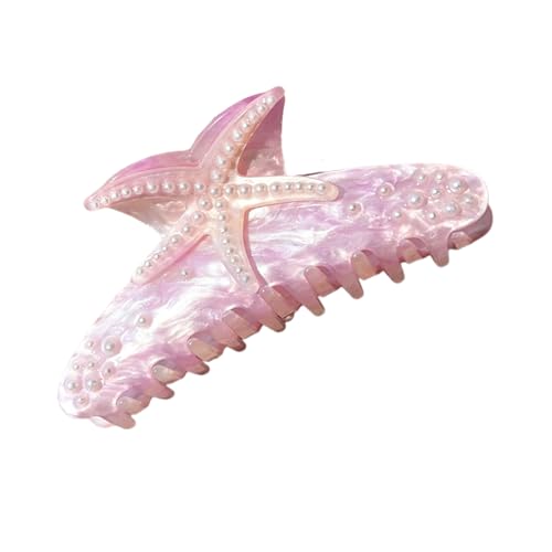 Elegante Haarspange mit Seestern-Motiv, Strasssteine, verziertes Design, Premium-Acryl-Haar-Accessoire, großes Fassungsvermögen, Griff für Abschlussbälle, Veranstaltungen, Clip für Hochsteckfrisuren von Psdndeww